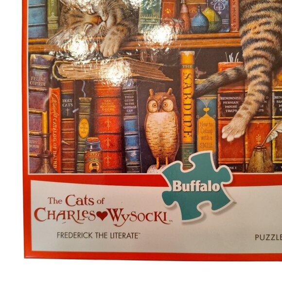 The Cats Of Charles Wysocki 750 Piece Jigsaw Puzzle Frederick The Literate - Picture 4 of 7